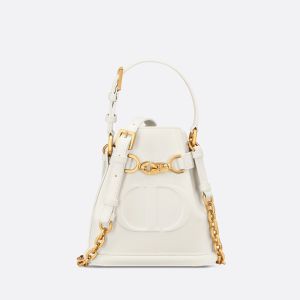 Small C'est Dior Bag CD-Embossed Calfskin White