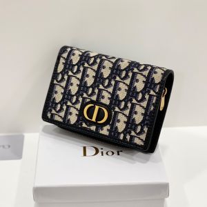 Dior Business Wallet Oblique Motif Canvas Black