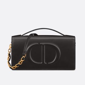 Mini Dior CD Signature Bag Calfskin Black