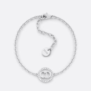 Dior Clair D Lune Bracelet Metal and Crystals Silver