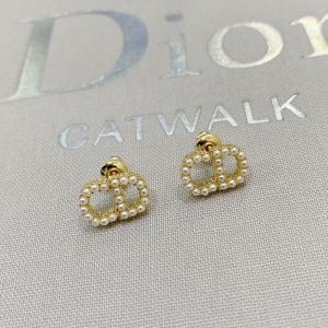 Dior Clair D Lune Earrings Metal and Pearls Gold