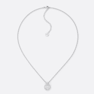 Dior Clair D Lune Necklace Metal and Crystals Silver