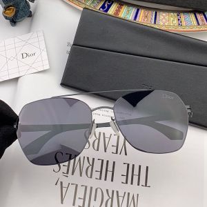 Dior D49990 Pilot Sunglasses In Black