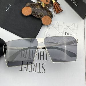 Dior D5543 Oversized Square Sunglasses In Silver