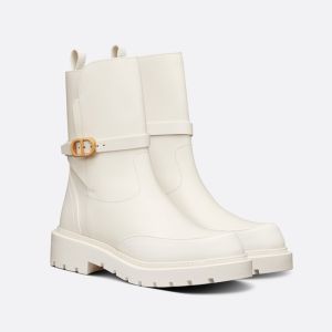 Dior Empreinte Ankle Boots Women Calfskin White