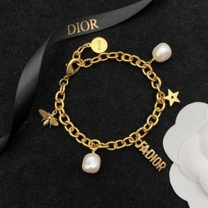Dior J'ADIOR Bracelet Metal, White Resin Pearls Gold