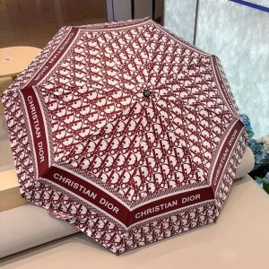 Dior Mini Unbrella Oblique Motif Polyester Burgundy