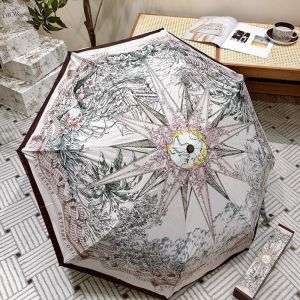 Dior Mini Unbrella Reve d'Infini Motif Polyester Burgundy