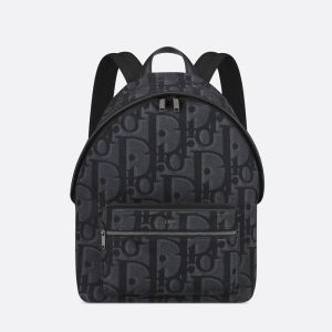 Dior Rider Backpack Maxi Oblique Motif Canvas Black