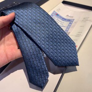 Dior Tie Oblique Motif Silk Blue