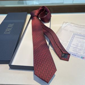 Dior Tie Oblique Motif Silk Red