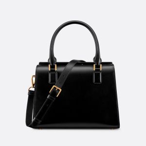 Medium Dior Boston Bag Box Calfskin Black