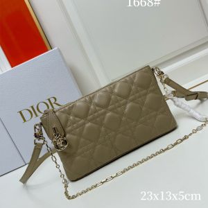 Mini Dior Midi Bag Cannage Lambskin Khaki