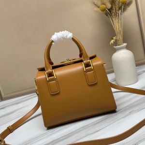 Small Dior Boston Bag Box Calfskin Brown