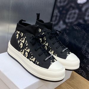 Walk'n'Dior Platform Sneakers Unisex Oblique Motif Technical Mesh and Calfskin Black