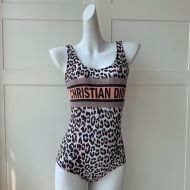 Christian Dior Swimsuit Women Mizza Motif Lycra Black