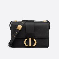 Dior 30 Montaigne Bag Grained Calfskin Black