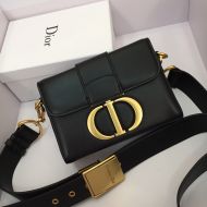 Dior 30 Montaigne Box Bag Calfskin Black