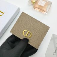 Dior 30 Montaigne Card Holder Grained Calfskin Khaki