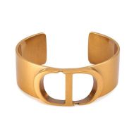 Dior 30 Montaigne Cuff Bracelet Metal Gold