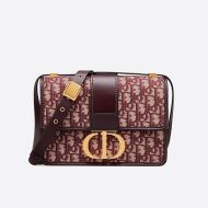 Dior 30 Montaigne Bag Oblique Motif Canvas Burgundy