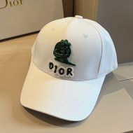 Dior Baseball Cap Dior & Otani Workshop Motif Cotton White
