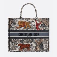 Dior Book Tote Toile De Jouy Motif Canvas Tiger