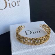 Dior CD Navy Cuff Bracelet Gold-Finish Metal Gold