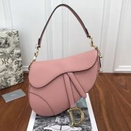 Dior Saddle Bag Grained Calfskin Pink