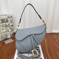 Dior Saddle Bag Grained Calfskin Sky Blue