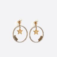 Dior Tribales Earrings Antique J'ADIOR, White Resin Pearls and White Crystals Gold