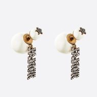 Dior Tribales Earrings J'ADIOR, White Resin Pearls and White Crystals Gold
