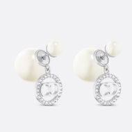 Dior Tribales Earrings Metal, Pearls and Crystals Silver
