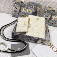 Dior Caro Multifunctional Pouch Cannage Calfskin White