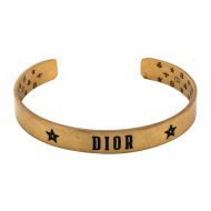 Diorevolution Cuff Bracelet Embosseed Metal Gold