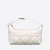 DiorTravel Nomad Pouch Cannage Calfskin White
