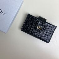 Lady Dior Card Holder Cannage Calfskin Black