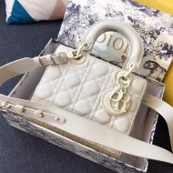 Lady Dior My ABCDior Bag Ultramatte Cannage Calfskin White