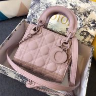 Mini Lady Dior Bag Ultramatte Calfskin Pink