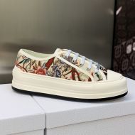 Walk'N'Dior Platform Sneakers Unisex Jardin d'Hiver Motif Canvas White